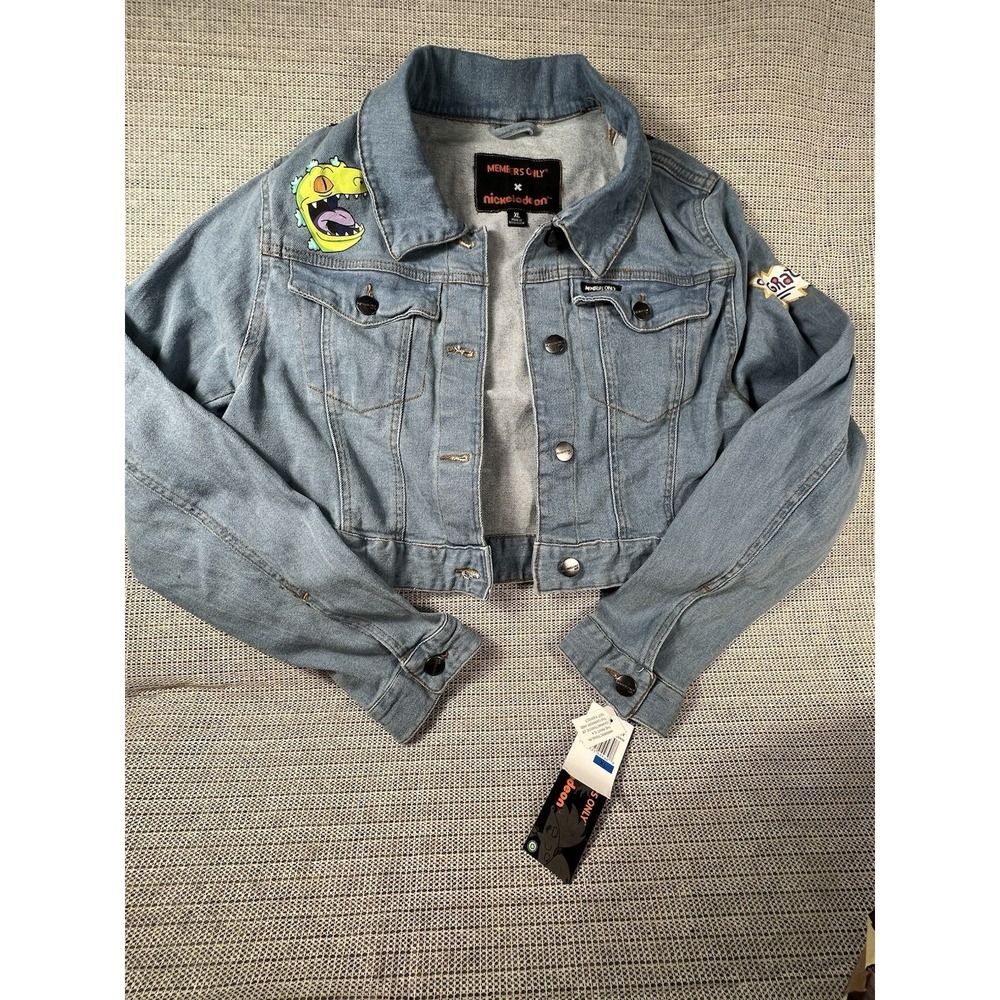Members Only x Nickelodeon Denim Jacket Size XL